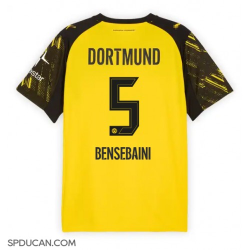 Muški Nogometni Dres Borussia Dortmund Ramy Bensebaini #5 Domaci 2025-26 Kratak Rukav